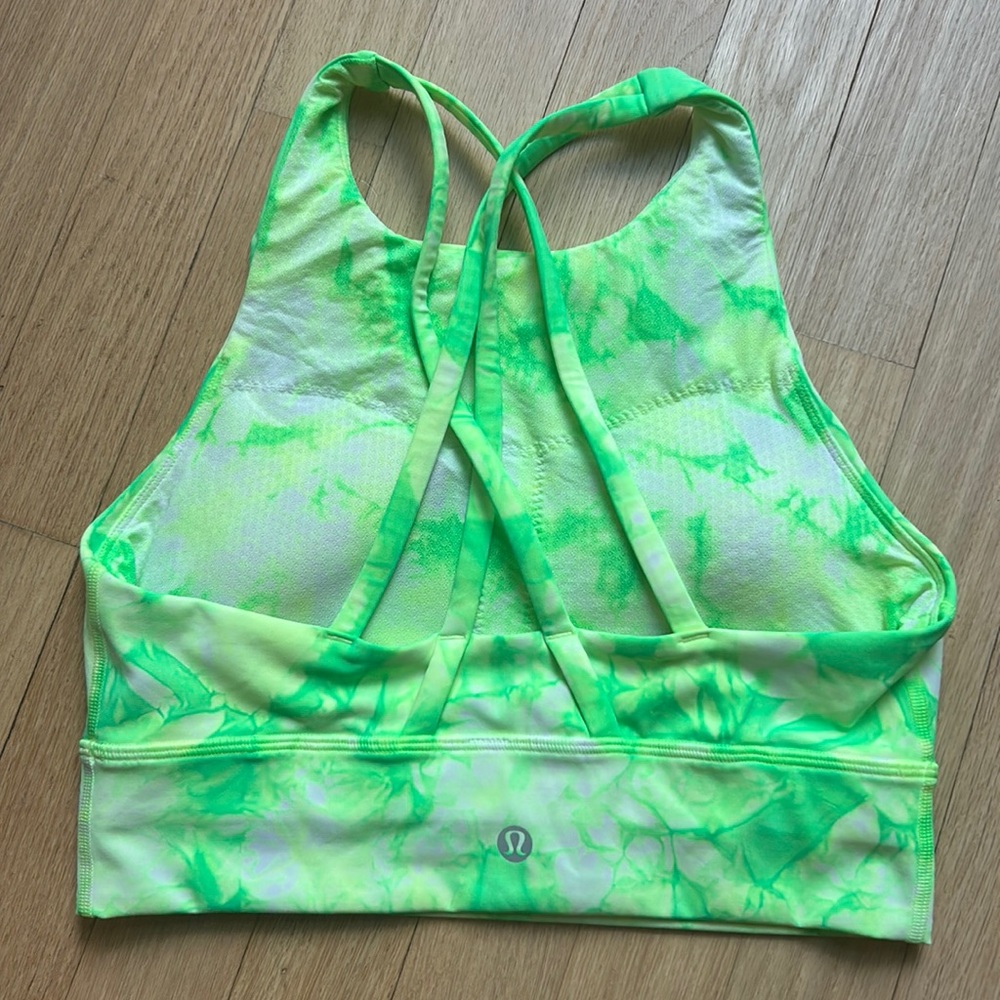Lululemon Energy Bra High Neck Long Line Shibori